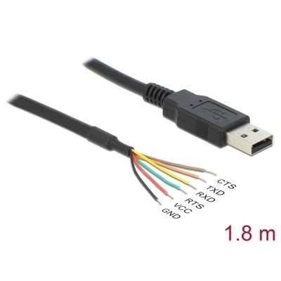 Delock USB 2.0 to Serial TTL Converter with 6 open wires 1.8 m (3.3 V)