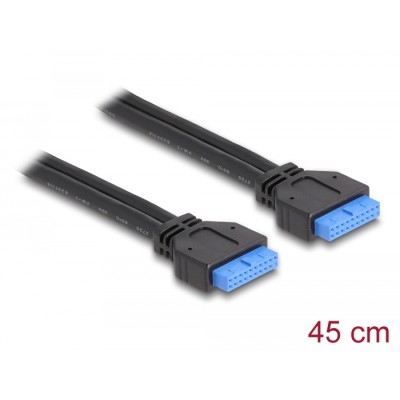 Delock Cable USB 3.0 pin header female 2.00 mm 20 pin  USB 3.0 pin header female 2.00 mm 20 pin 45 cm