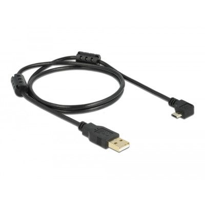 Delock Cable USB-A male > USB micro-B male angled 90° left / right 2