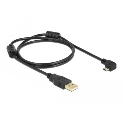 Delock Cable USB-A male > USB micro-B male angled 90° left / right