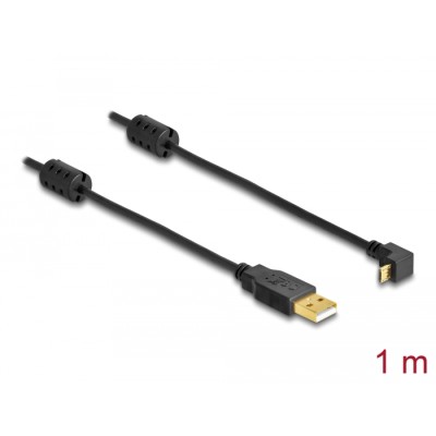 Delock Cable USB-A male > USB micro-B male angled 90° up / down