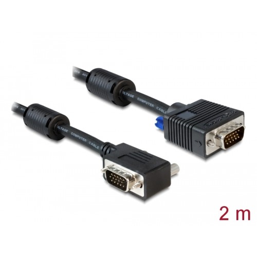 Delock Cable SVGA 2 m male-male angled
