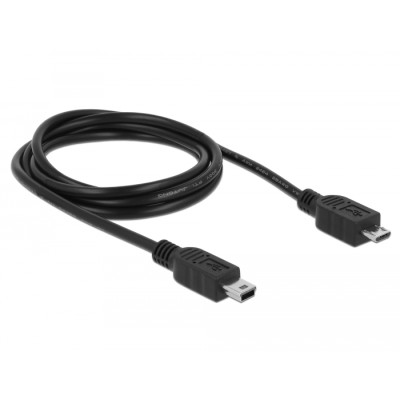 Delock Cable USB 2.0 micro-B male > USB mini male 1 m 2
