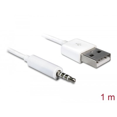 Delock Cable USB-A male-Stereo jack 3.5 mm male 4 pin IPod Shuffle 1 m