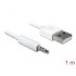 Delock Cable USB-A male-Stereo jack 3.5 mm male 4 pin IPod Shuffle 1 m