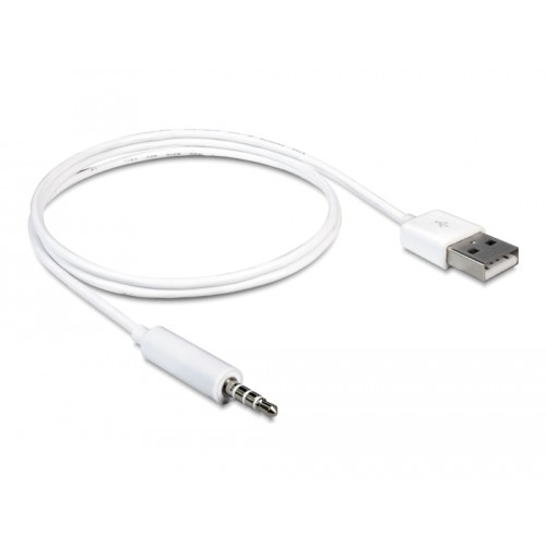 Delock Cable USB-A male-Stereo jack 3.5 mm male 4 pin IPod Shuffle 1 m