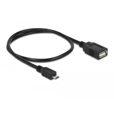 Delock Cable USB micro-B male > USB 2.0-A female OTG 50 cm 2