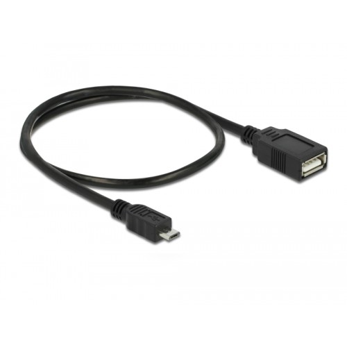 Delock Cable USB micro-B male > USB 2.0-A female OTG 50 cm