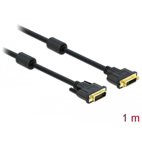 Delock Extension cable DVI 24+1 male > DVI 24+1 female 1 m black