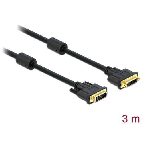 Delock Extension cable DVI 24+1 male > DVI 24+1 female 3 m black