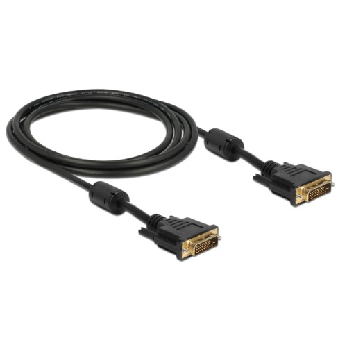 Delock Cable DVI 24+1 male > DVI 24+1 male 2 m black
