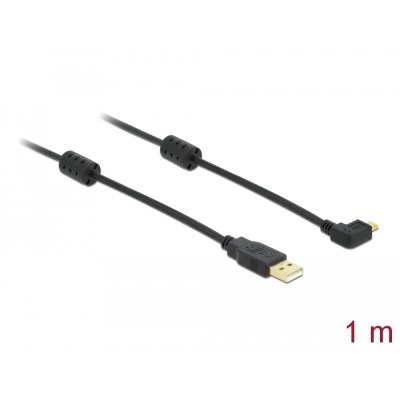 Delock Cable USB-A male > USB micro-B male angled 270°
