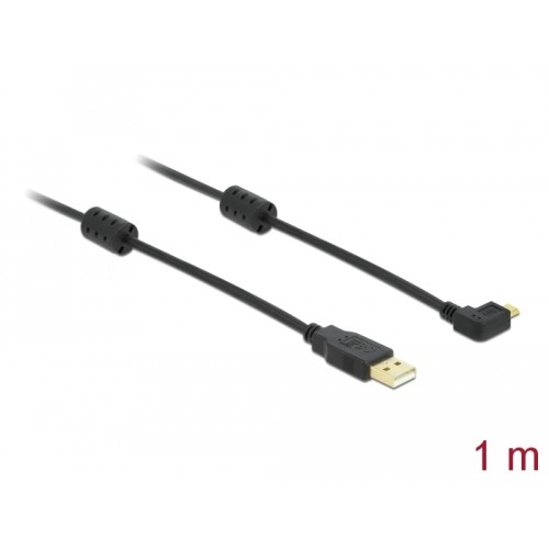 Delock Cable USB-A male > USB micro-B male angled 270°
