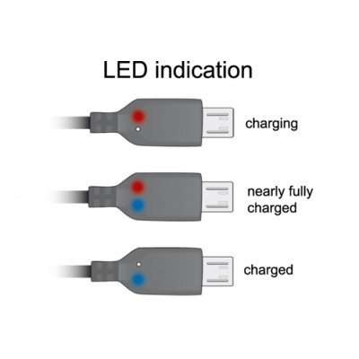 Delock USB to Micro USB data and power cable with LED indication 2