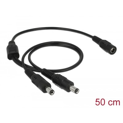 Delock Cable DC Splitter 5.5 x 2.1 mm 1 x female to 2 x male
