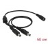 Delock Cable DC Splitter 5.5 x 2.1 mm 1 x female to 2 x male