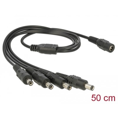 Delock Cable DC Splitter 5.5 x 2.1 mm 1 x female  4 x male