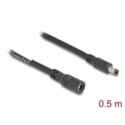 Delock Cable DC Extension 5.5 x 2.1 mm male > female
