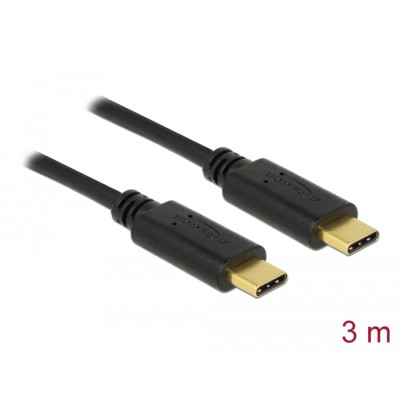Delock USB 2.0 cable Type-C to Type-C 3 m PD 5 A E-Marker
