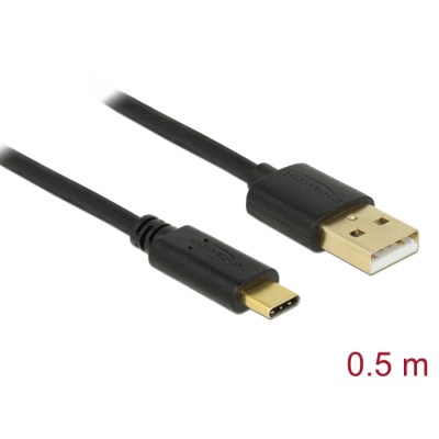 Delock USB 2.0 cable Type-A to Type-C 0.5 m