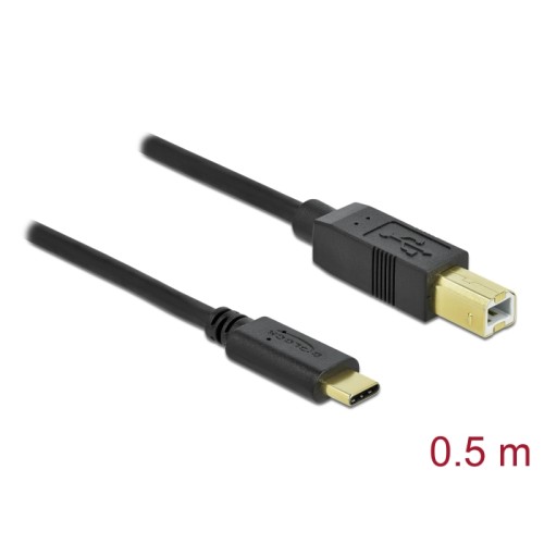 Delock USB 2.0 cable Type-C to Type-B 0.5 m