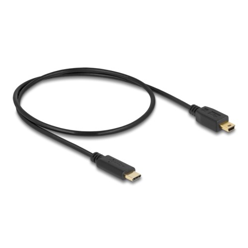 Delock Cable USB Type-C™ 2.0 male > USB 2.0 Type Mini-B male 0.5 m black