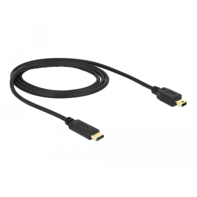 Delock Cable USB Type-C™ 2.0 male > USB 2.0 Type Mini-B male 2.0 m black 2