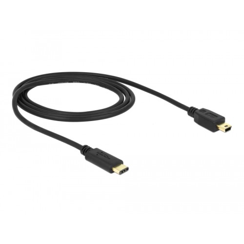 Delock Cable USB Type-C™ 2.0 male > USB 2.0 Type Mini-B male 2.0 m black