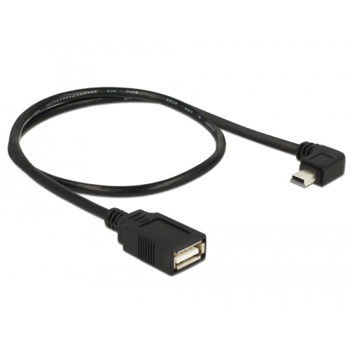 Delock Cable USB mini male angled > USB 2.0-A female OTG 50 cm