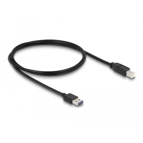 Delock Cable EASY-USB 2.0 Type-A male > USB 2.0 Type-B male 1 m black
