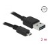 Delock Cable EASY-USB 2.0 Type-A male > USB 2.0 Type Micro-B male 2 m black