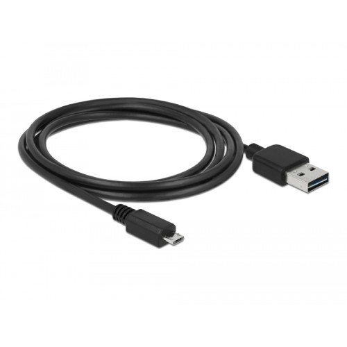 Delock Cable EASY-USB 2.0 Type-A male > USB 2.0 Type Micro-B male 2 m black