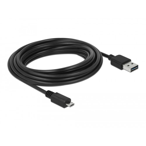 Delock Cable EASY-USB 2.0 Type-A male > USB 2.0 Type Micro-B male 5 m black
