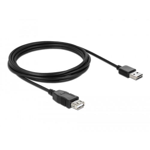 Delock Extension cable EASY-USB 2.0 Type-A male > USB 2.0 Type-A female black 3 m