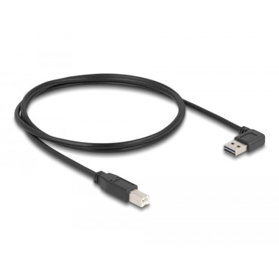 Delock Cable EASY-USB 2.0 Type-A male angled left / right > USB 2.0 Type-B male 1 m 2