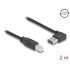 Delock Cable EASY-USB 2.0 Type-A male angled left / right > USB 2.0 Type-B male 2 m