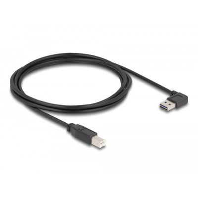 Delock Cable EASY-USB 2.0 Type-A male angled left / right > USB 2.0 Type-B male 2 m 2