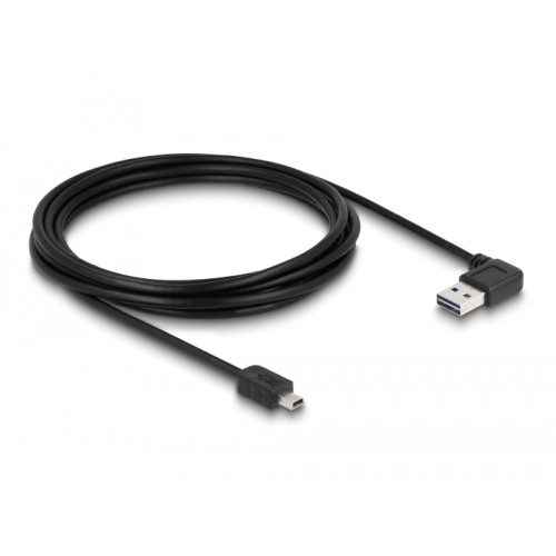 Delock Cable EASY-USB 2.0 Type-A male angled left / right > USB 2.0 Type Mini-B male 3 m