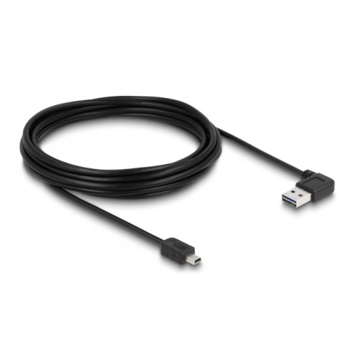 Delock Cable EASY-USB 2.0 Type-A male angled left / right > USB 2.0 Type Mini-B male 5 m