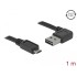 Delock Cable EASY-USB 2.0 Type-A male angled left / right > USB 2.0 Type Micro-B male 1 m