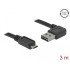 Delock Cable EASY-USB 2.0 Type-A male angled left / right > USB 2.0 Type Micro-B male 3 m
