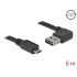 Delock Cable EASY-USB 2.0 Type-A male angled left / right > USB 2.0 Type Micro-B male 5 m
