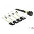 Delock Cable Mini SAS HD SFF-8643  4 x SATA 7 Pin 1 m