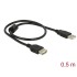 Delock Extension cable USB 2.0 Type-A male > USB 2.0 Type-A female 0.5 m black