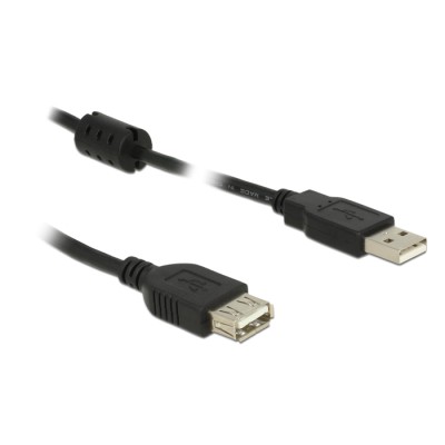 Delock Extension cable USB 2.0 Type-A male > USB 2.0 Type-A female 0.5 m black 2