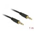 Delock Stereo Jack Cable 3.5 mm 4 pin male to male 1 m black