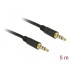 Delock Stereo Jack Cable 3.5 mm 4 pin male to male 5 m black