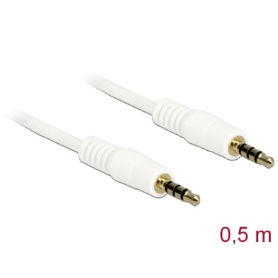 Delock Cable Stereo Jack 3.5 mm 4 pin male  male 0.5 m