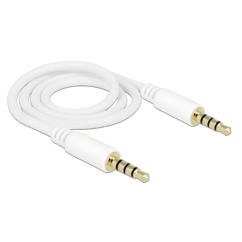 Delock Cable Stereo Jack 3.5 mm 4 pin male  male 0.5 m