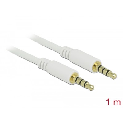 Delock Cable Stereo Jack 3.5 mm 4 pin male  male 1 m